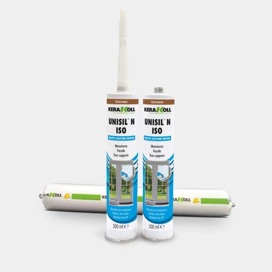 Colle et Etanch&eacute;it&eacute; Mastic silicone neutre UNISIL N ISO 300 ml noir KeraKoll
