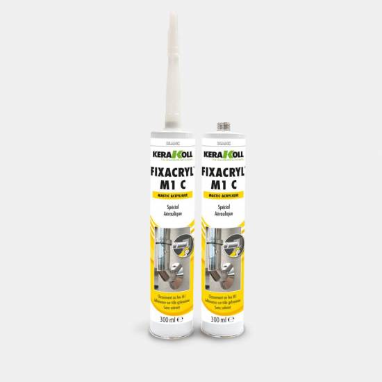 Colle et Etanch&eacute;it&eacute; Mastic acrylique aeraulique FIXACRYL M1C 300ml gris KeraKoll