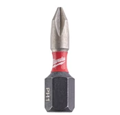Outillage a main Embouts de vissage pour visseuse &agrave; choc Shockwave PH1 x 25 mm - 2 pcs Milwaukee