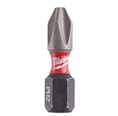 Outillage a main Embouts de vissage pour visseuse &agrave; choc Shockwave PH2 x 25 mm - 2 pcs Milwaukee