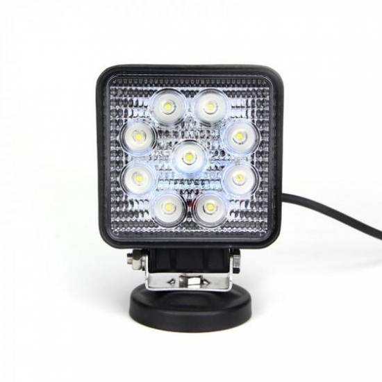 Mat&eacute;riel &eacute;lectrique Phare de travail carre 27w IP67 2150 lumens BGT