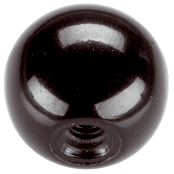 Element standard Boule DIN 319, &Oslash; 40, avec taraudage dans le plastique, forme C, noir Halder