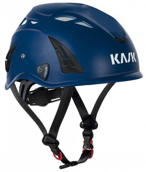 Anti-chute Casque monteur Plasma AQ Bleu, r&eacute;glage facile par molette, jugulaire, 390 gr KASK
