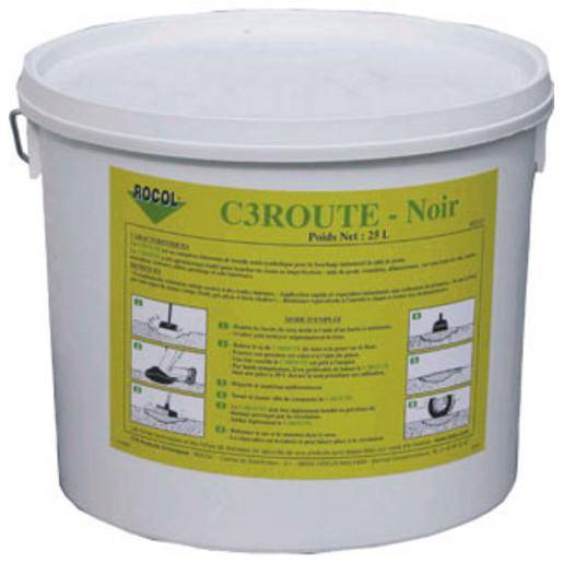 Colle et Etanch&eacute;it&eacute; C3 route noir seau de 25kg Rocol