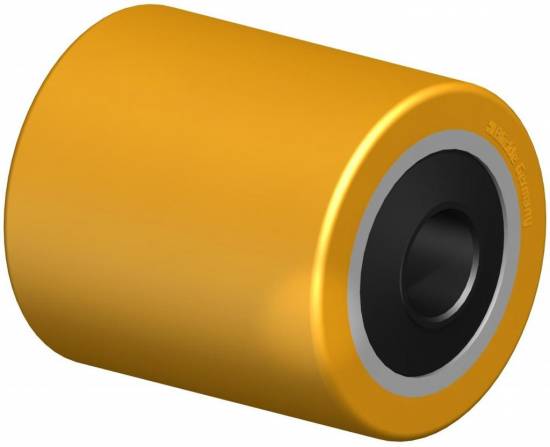 Manutention Galet bande PU 85*95*100 Al 25 mm Rlts billes + &eacute;tancheite jets eau par joint l&egrave;vre C.720 KG Blickle