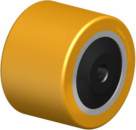 Manutention Galet bande PU 85*60*65 Al 12 mm Rlts billes + &eacute;tancheite jets eau par joint l&egrave;vre C.450KG Blickle