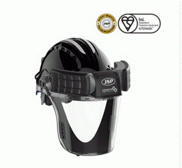 Voie respiratoire Powercap&reg; Infinity&reg; avec casque noir prise internationale JSP