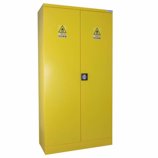 Mobilier AL305J - Armoire de s&ucirc;ret&eacute; pour produits dangereux - Armoire haute &agrave; 2 portes - 240 L - Jaune TRIONYX