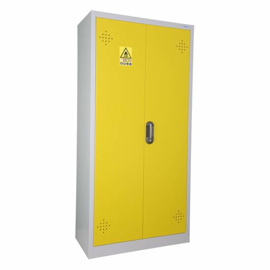 Mobilier AZ300 - Armoires haute &agrave; 2 portes jaunes pour produits dangereux - 300 litres TRIONYX