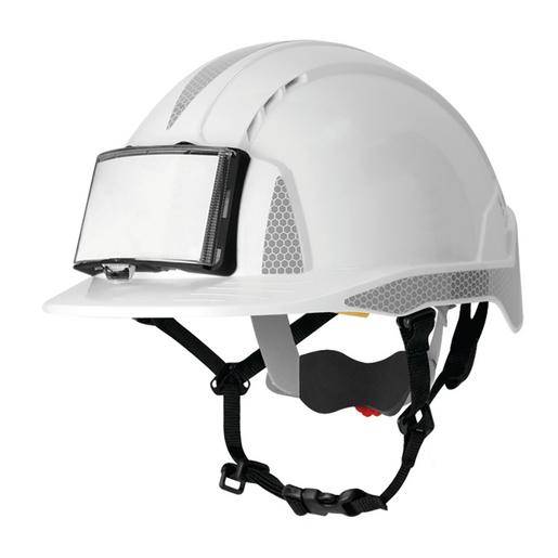 Divers Casque ventil&eacute; EVOLITE cr2 jugulaire porte badge blanc JSP
