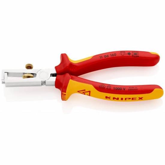 Outillage a main Pince &agrave; d&eacute;nuder 160mm avec ressort Isol&eacute;e 1000V Knipex