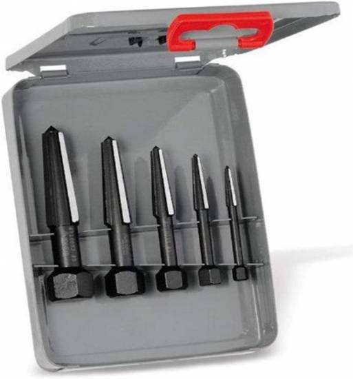 Outillage a main Jeu d&rsquo;extracteurs de vis de 5 pi&egrave;ces (cassette m&eacute;tallique) Rennsteig